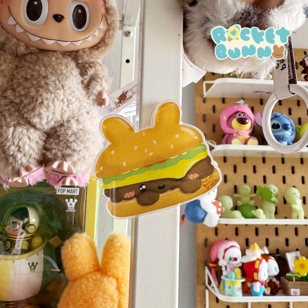 BunPuns - Cheese-BUN-ger Acrylic Magnet