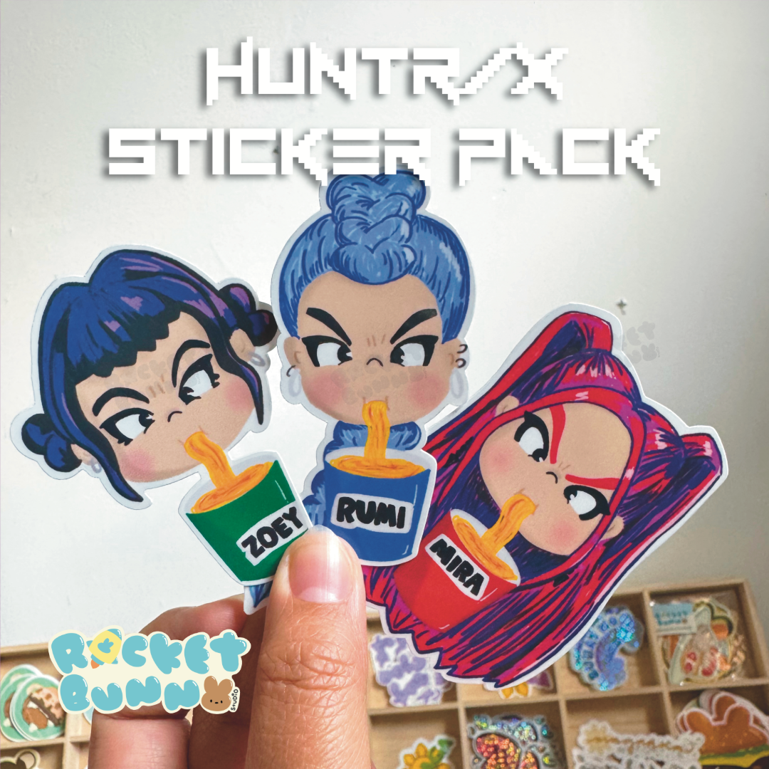 Hungry Huntr/x Girls - Sticker Pack! - Set of 3