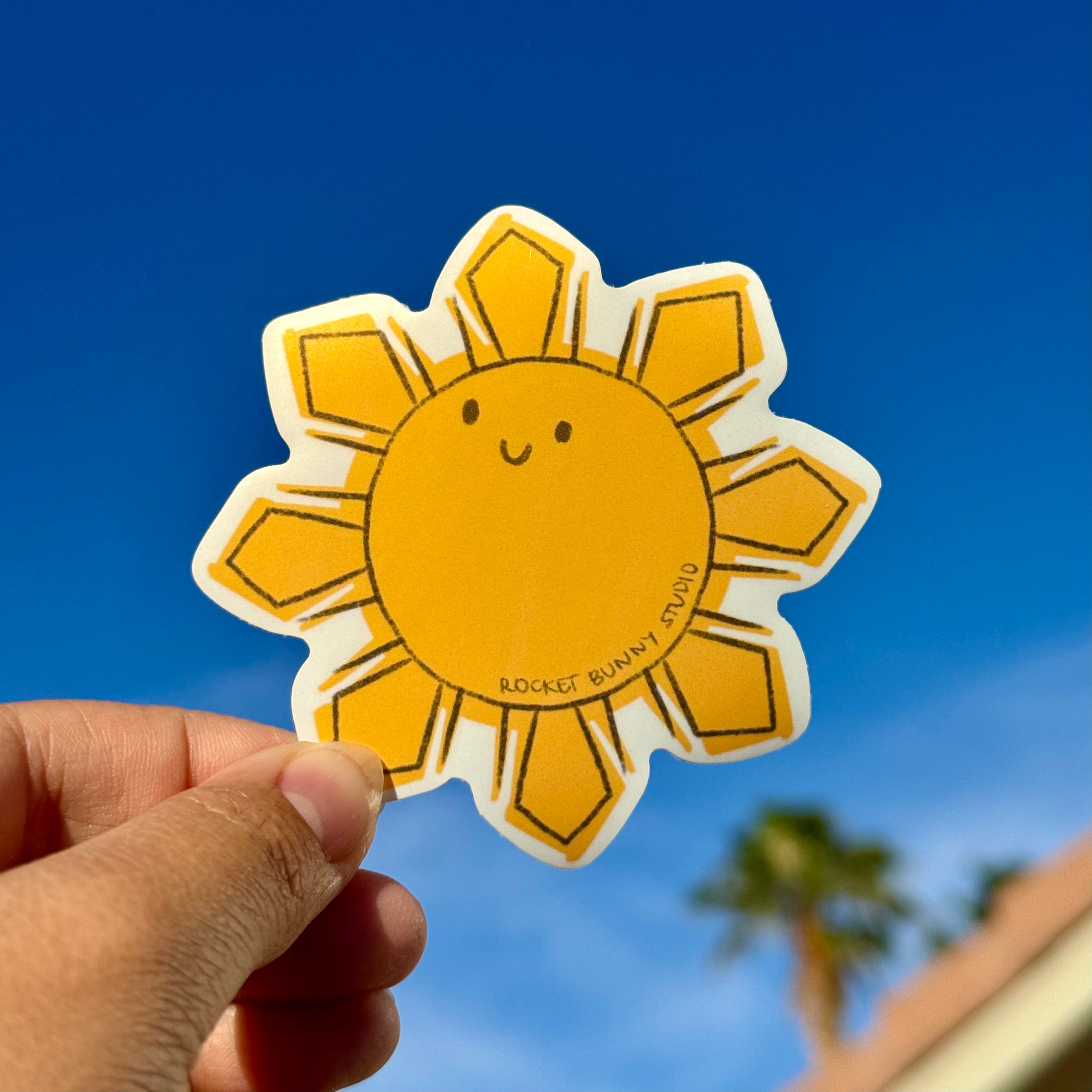 Filipino-American Die-Cut Sticker - Happy Sun