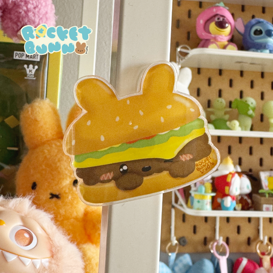 BunPuns - Cheese-BUN-ger Acrylic Magnet