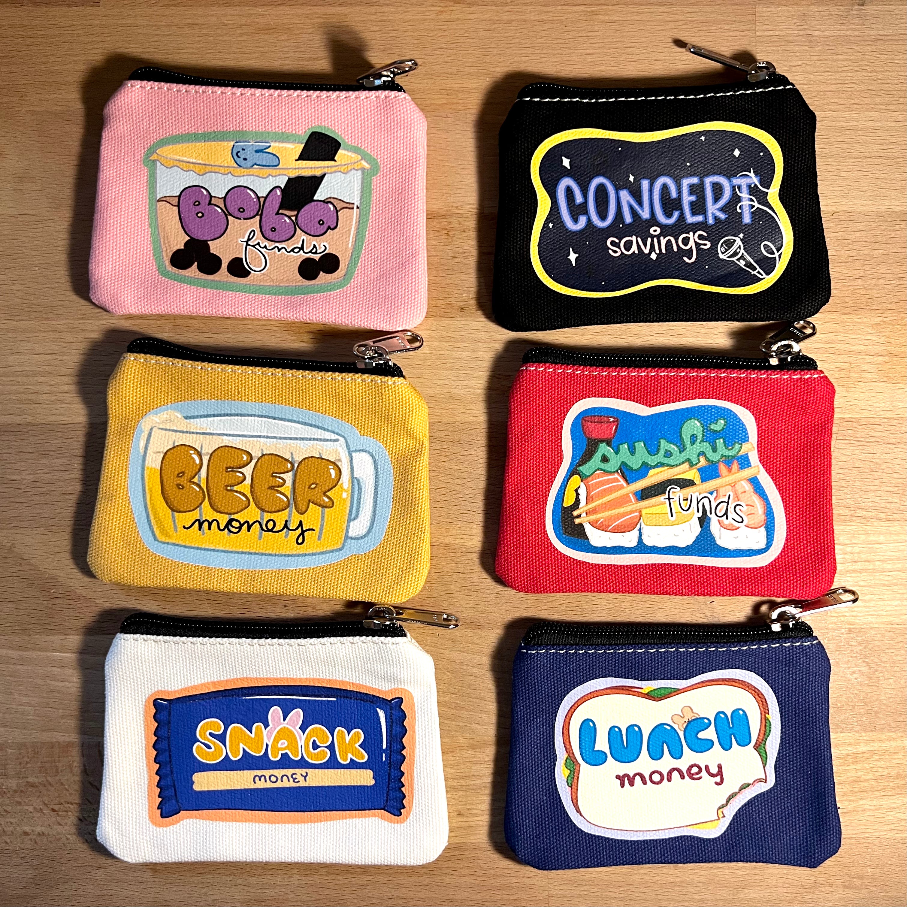 Rainy Day Canvas Coin Purses
