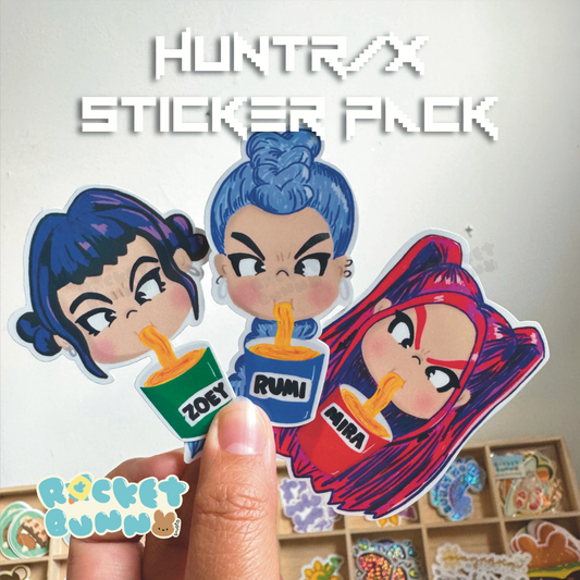 Hungry Huntr/x Girls - Sticker Pack! - Set of 3