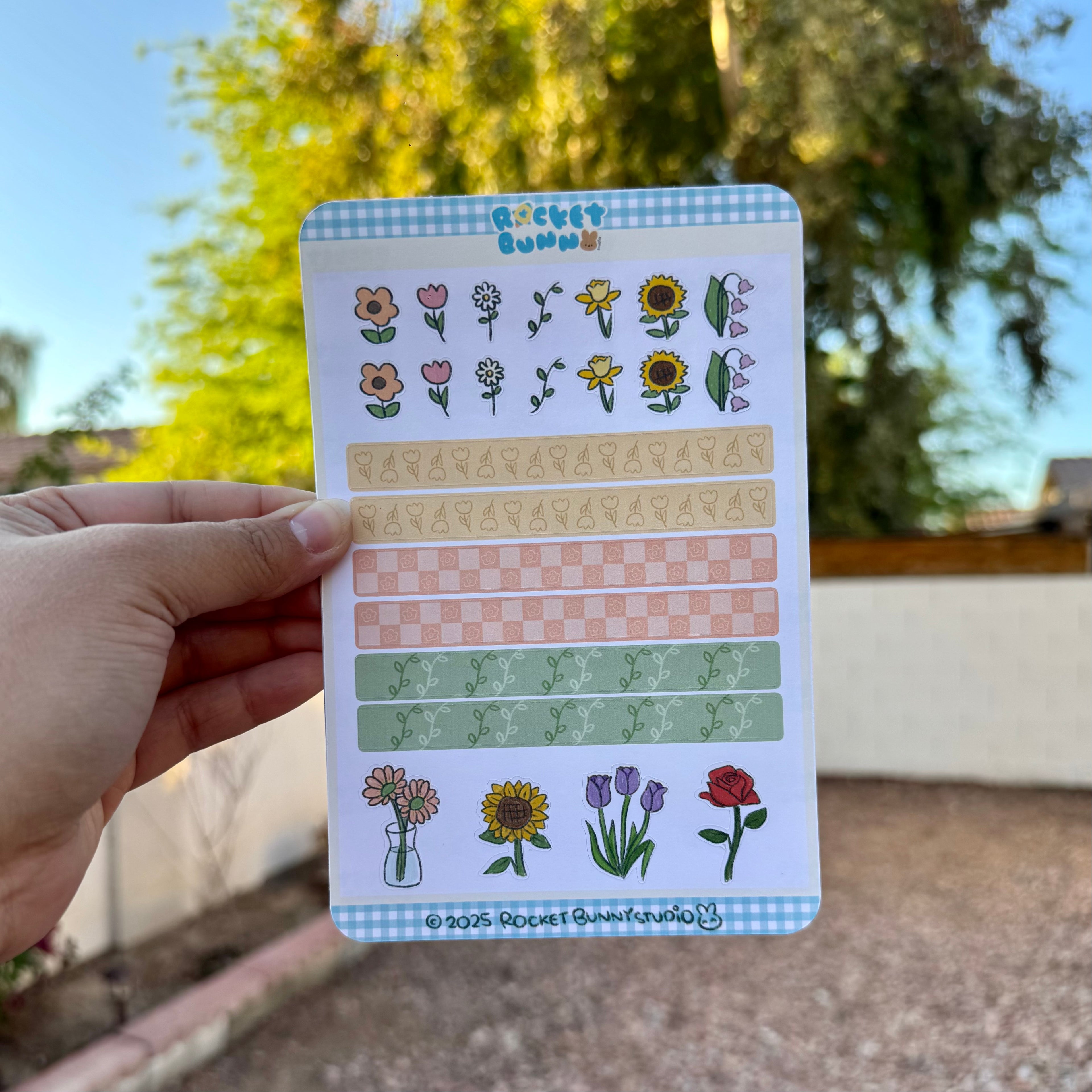 BunBook Sticker Sheets - Flowers