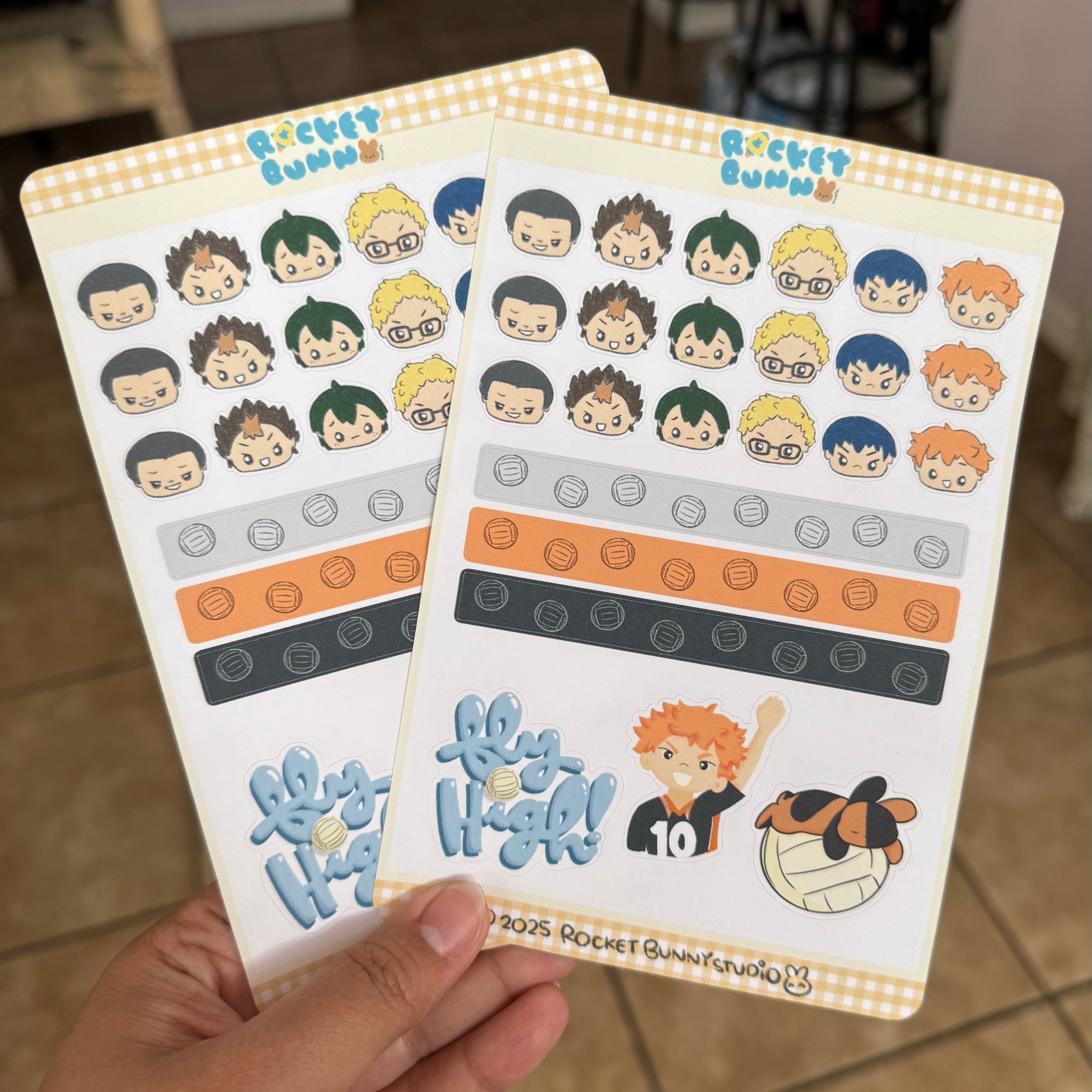 BunBook Sticker Sheets - Karasuno Boys
