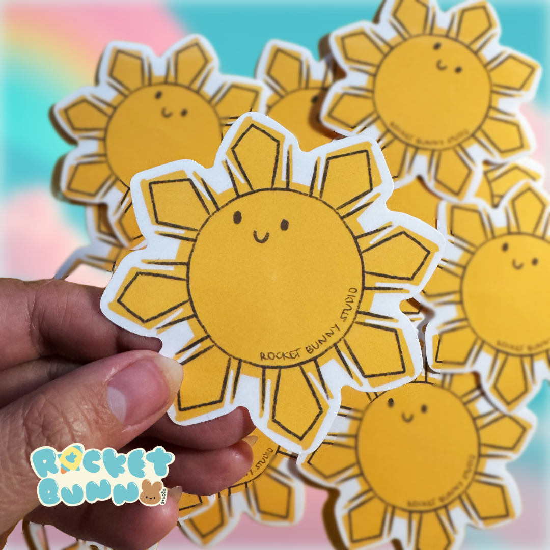 Filipino-American Die-Cut Sticker - Happy Sun