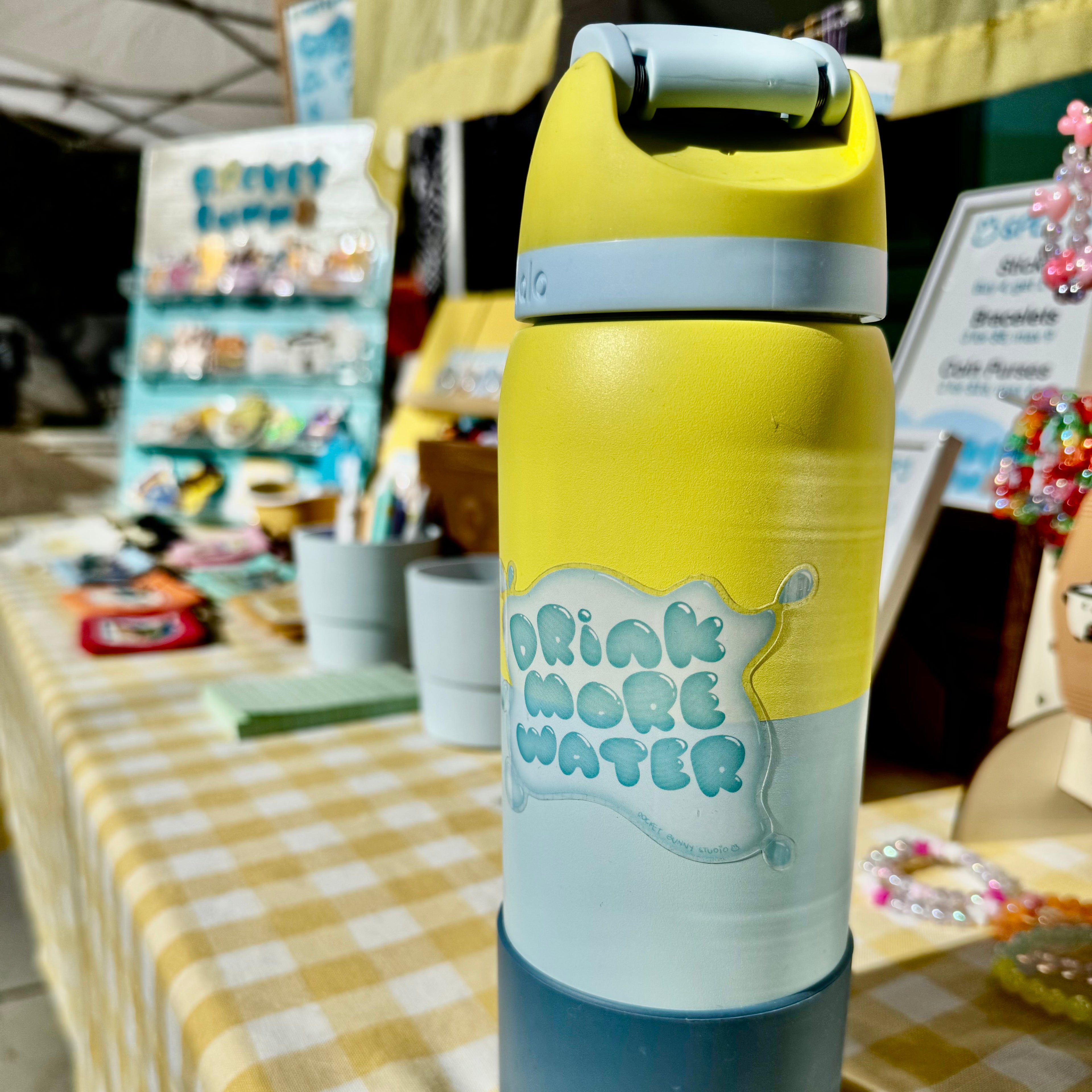 Drink More Water Waterproof Sticker