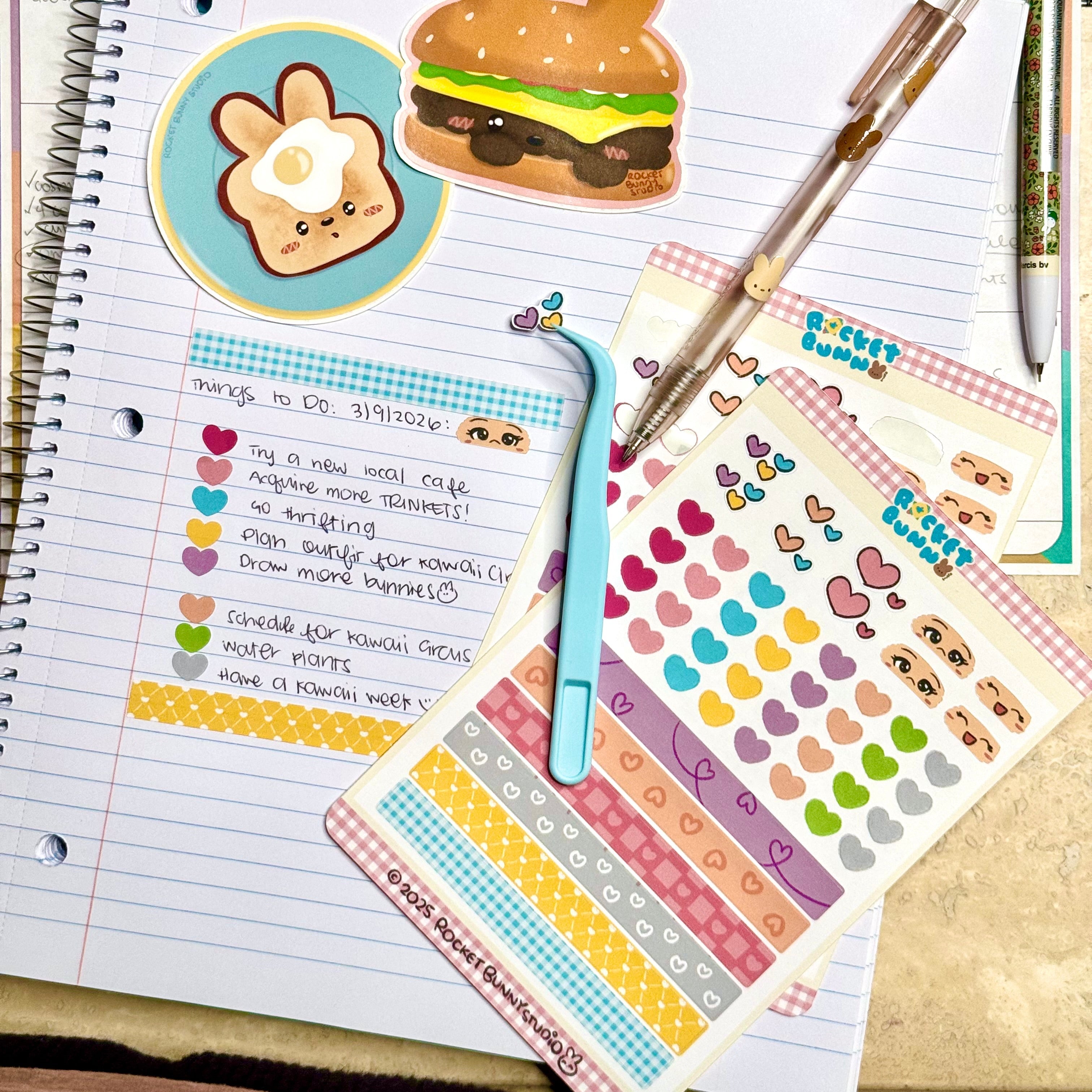 BunBook Sticker Sheets - Hearts
