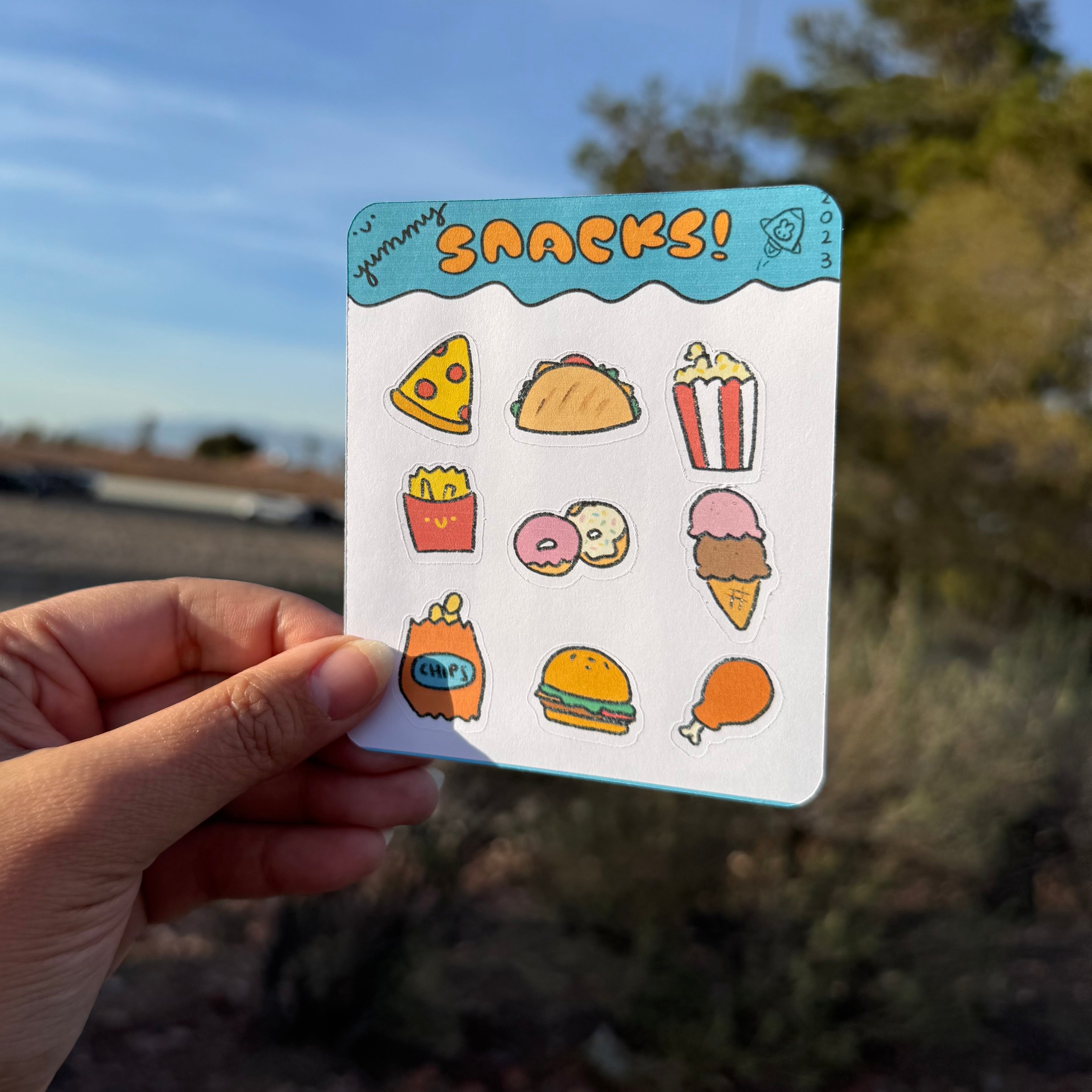 Snacks Mini Sticker Sheet