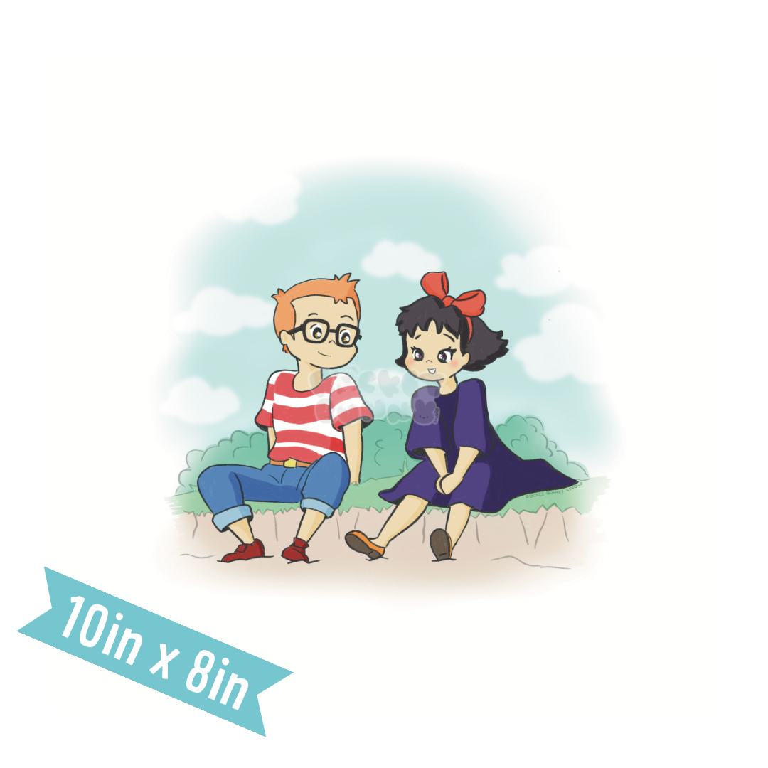 Kiki and Tombo Art Print - 10 in x 8 in