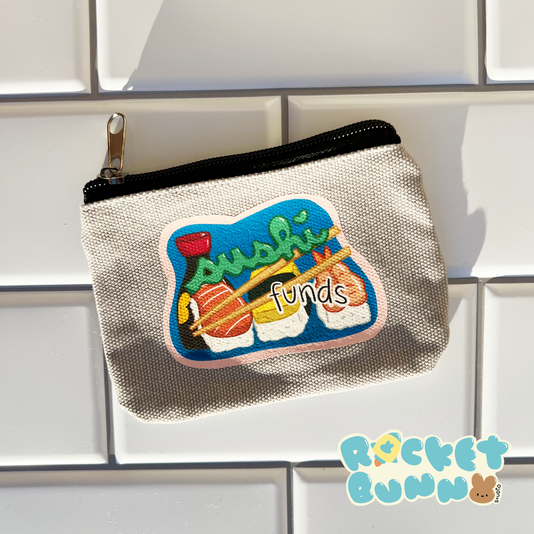 Rainy Day Canvas Coin Purses