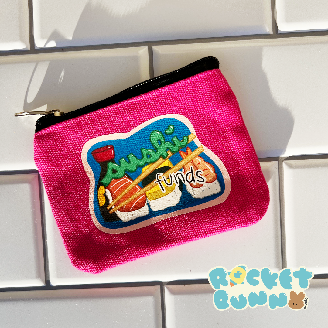 Rainy Day Canvas Coin Purses