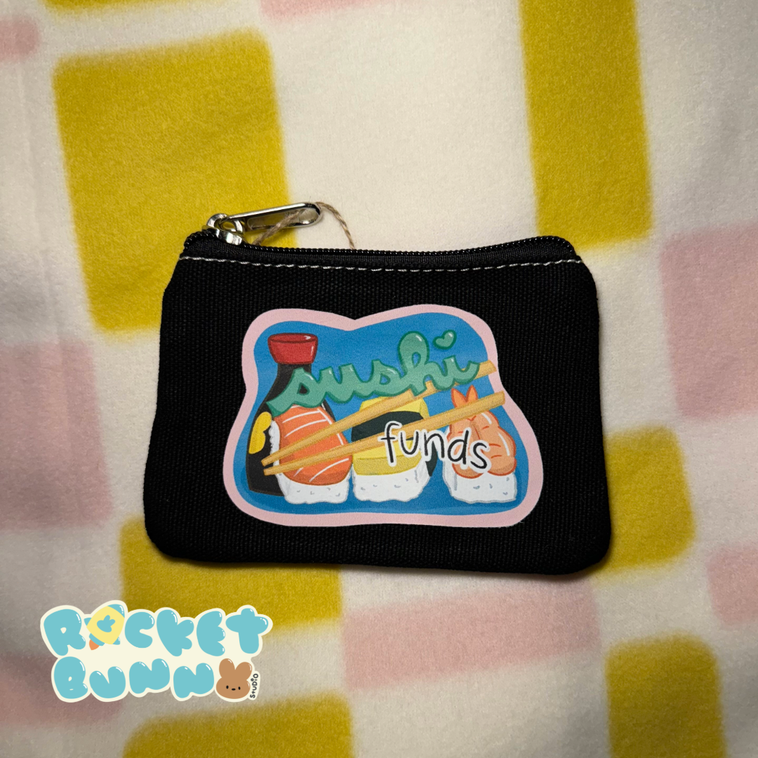 Rainy Day Canvas Coin Purses