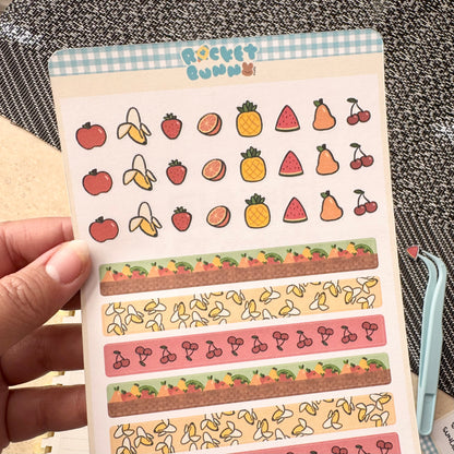 BunBook Sticker Sheets - Fruits