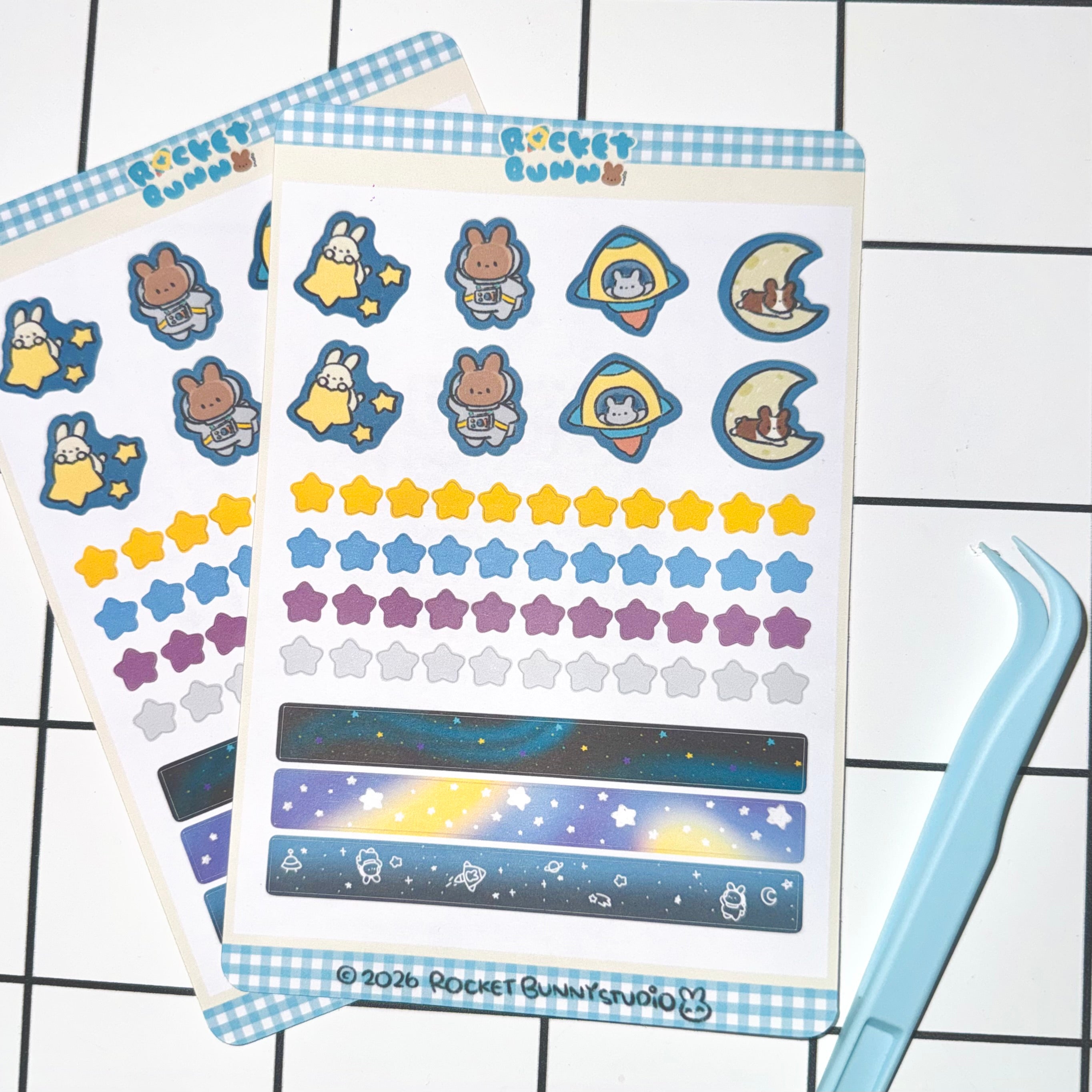 BunBook Sticker Sheets - Space Buns