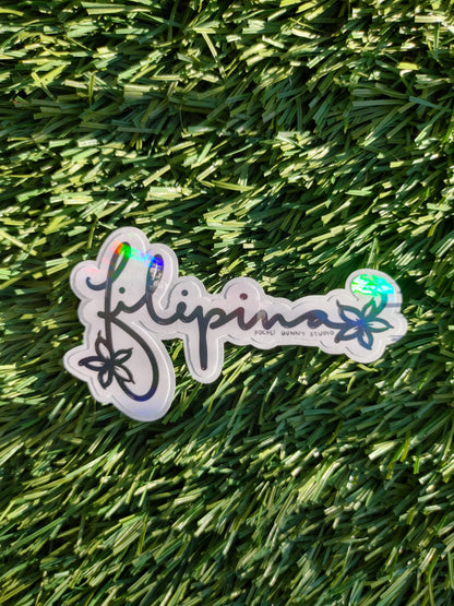 Filipino-American Die-Cut Sticker - Filipina