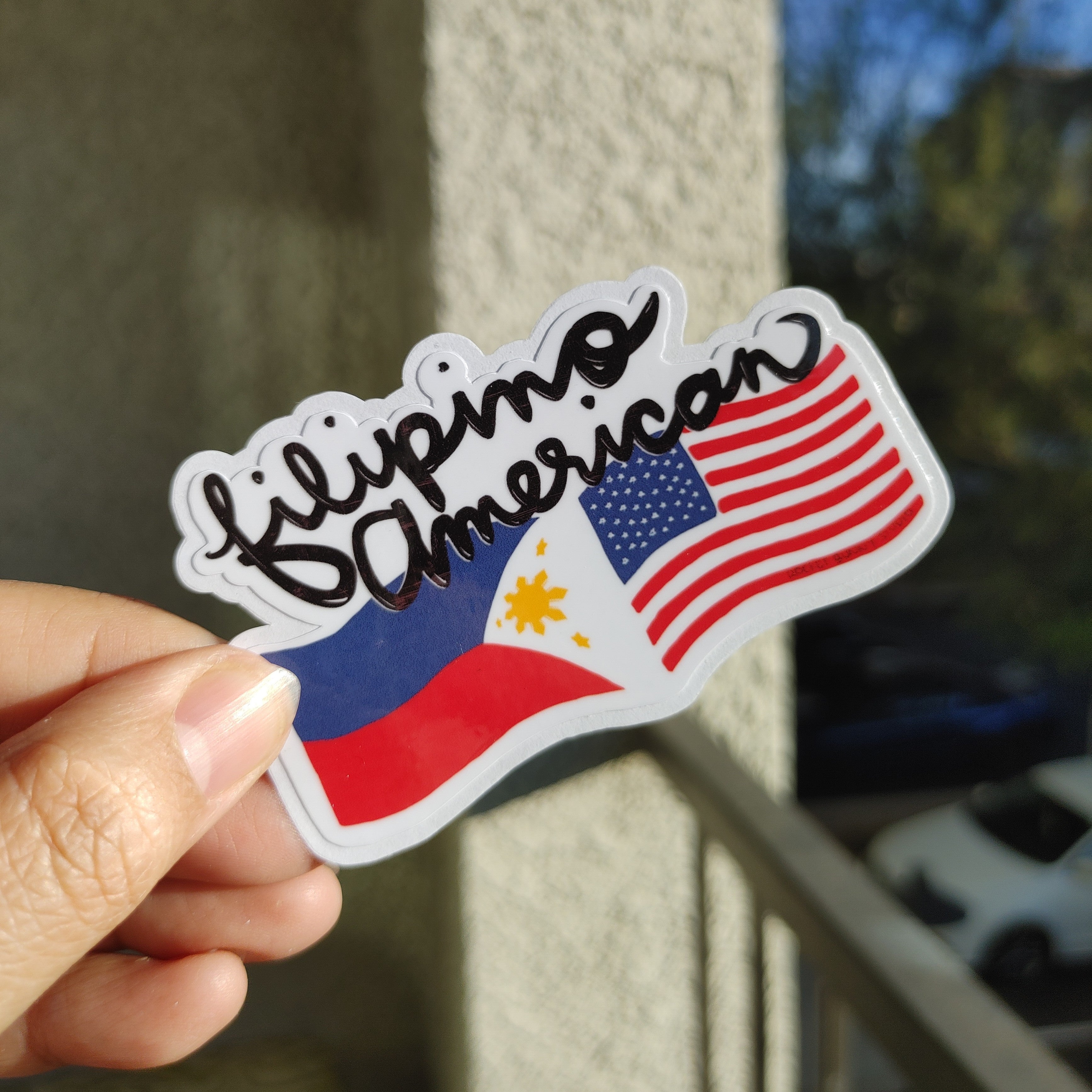Filipino-American Die-Cut Sticker - Filipino-American