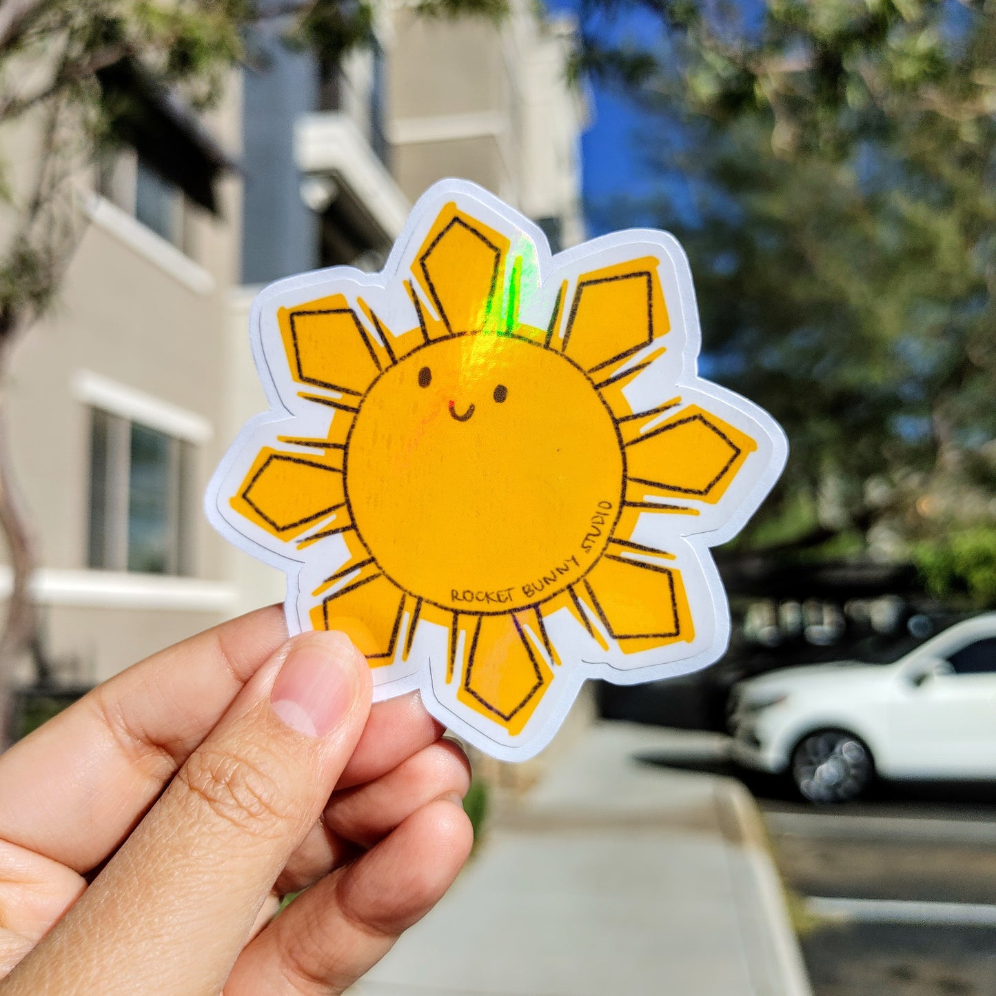 Filipino-American Die-Cut Sticker - Happy Sun