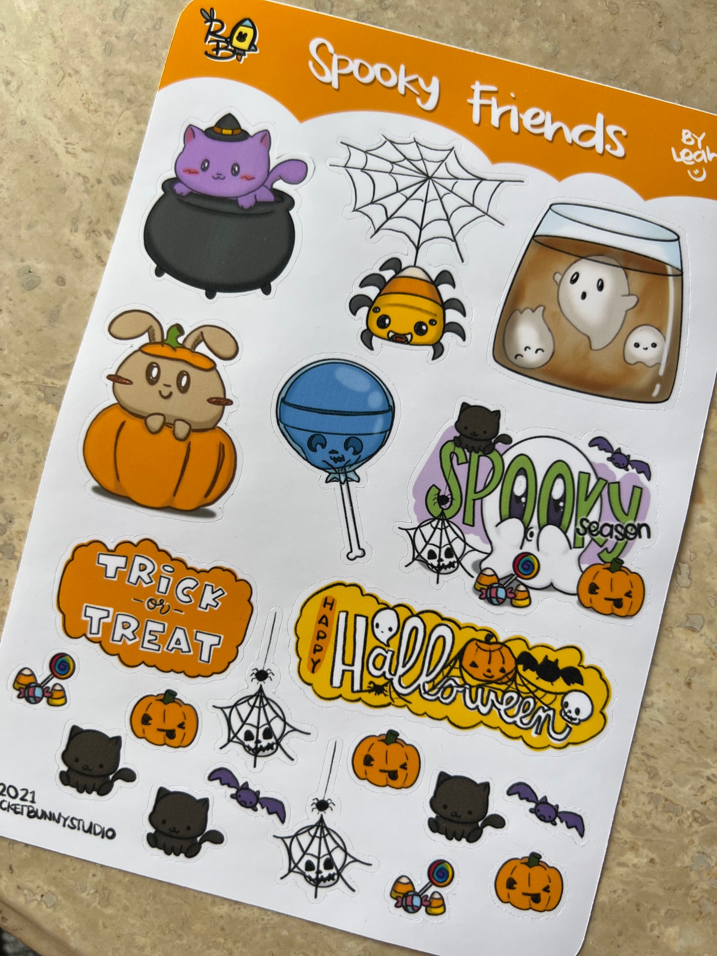 Spooky Friends Sticker Sheet
