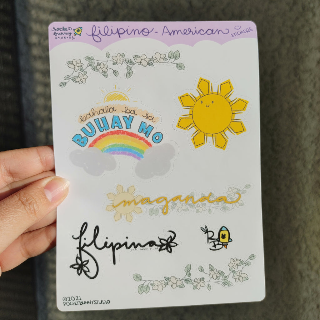 Filipino-American Matte Sticker Sheets
